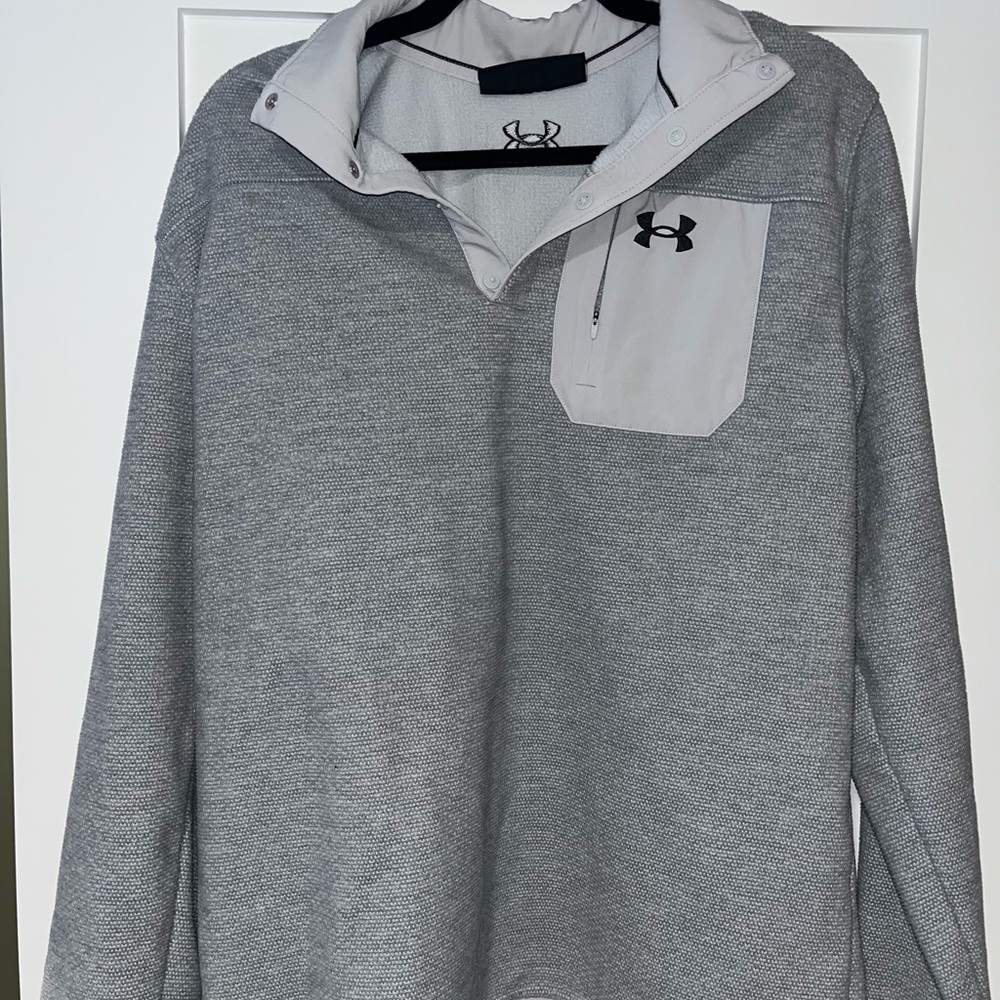 Under Armour Light Gray Quarter-Zip Pullover